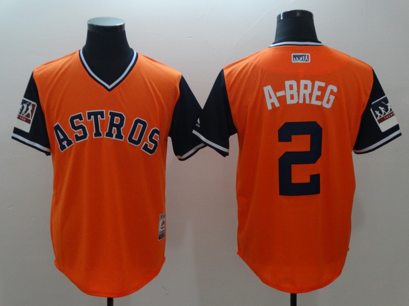 2018 Men Houston Astros #2 A breg orange new rush limited MLB jerseys